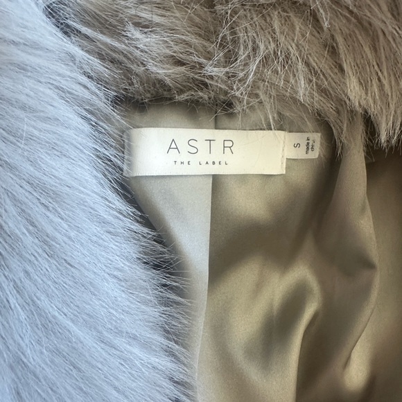 Women's Astr Lynx Faux Fur Jacket in Silver - Picture 3 of 4